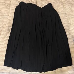 J. Crew Black A-Line Pleated Skirt